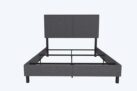 DHP Janford Bed with Chic Upholstered Headboard, Queen, Grey Linen