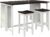 3-Pc DHP Jorden Counter Height Drop-Leaf Dining Table and Chairs Set