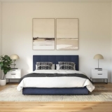 DHP Rose Upholstered Platform Bed with Underbed Storage Drawers and Button Tufted Headboard and Footboard, No Box Spring Needed, Full,