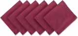 6-Pack DII Solid Napkin Set Collection, 20×20, Wine