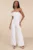 Damara White Floral Applique One-Shoulder Jumpsuit