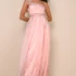 Endlessly Darling Pink Mesh Tiered Tie-Strap Maxi Dress