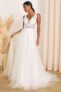 Women’s Decadent Love Ivory Tulle Lace Backless A-Line Maxi Dress