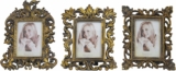 Set of 3 Deco 79 Polystone Scroll Handmade Intricate Carved Photo Frame (4×6)