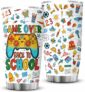 Game Over Back To School Funny Kids Stainless Steel Tumbler with Lid And Straws 20oz