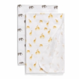 2-Pack Delta Children 100% Cotton Flannel Baby Receiving Blankets for Girls and Boys – 30×30 Inches