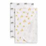 2-Pack Delta Children 100% Cotton Flannel Baby Receiving Blankets for Girls and Boys – 30×30 Inches