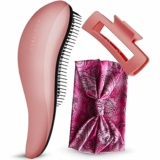 3-Pc Detangling Brush, Headband, & Claw Clip Set