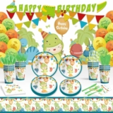 Dinosaur Birthday Party Decorations & Disposable Dinnerware Set