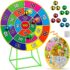 Double Sided Dartboard with 12 Sticky Balls & Floor Stand