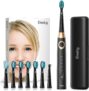 Sonic Rechargeable Electric Toothbrush with 8 Brush Heads & Travel Case