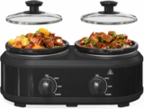 Double Slow Cooker with Pot Glass Lid