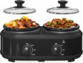 Double Slow Cooker with Pot Glass Lid