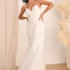 Women’s Decadent Love Ivory Tulle Lace Backless A-Line Maxi Dress