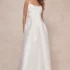 Yours for Eternity White Organza Embroidered Pleated Maxi Dress