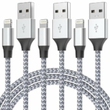 3-Pack Durable iPhone Charger Cord 6ft