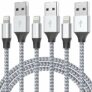 3-Pack Durable iPhone Charger Cord 6ft