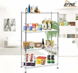 4-Shelf Shelving Unit with Shelf Liners