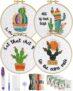 4 Sets Embroidery Kit for Beginners (Cactus)