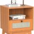 Slim Wooden Freestanding Shoe Cabinet with Cubby and Shelf