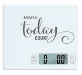 Eat Smart Eat Smart 11lb Food Kitchen Glass Scale with Inspirational Message