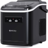 Ecozy Countertop Ice Maker, Portable, Self-Cleaning, 9 Bullet Ice Cubes in 6 Mins, 26lbs/24Hrs, Ice Maker Machine with Ice Bags, Handle, Standing Scoop and Basket