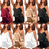 Set of 2 2-Pc Women’s Ruffle Pajama Camisole & Shorts Set