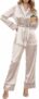2-Pc Women’s Silky Pajama Set w/ Belt