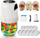 Electric Mason Jar Vacuum Sealer Kit with Opener & 5 Pairs of  Jar Lids & 2 reusable vacuum seal bags