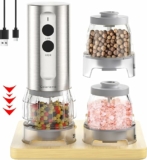 Electric Salt and Pepper Grinder Set  with Quick Switching of Silos