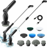 Cordless Electric Spin Scrubber with 8 Replaceable Brush Heads