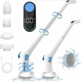 Cordless Electric Spin Scrubber Brush with 4 Brush Head,2 Speed