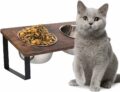 Elevated Cat Bowls with 2 Stainless Steel Bowls