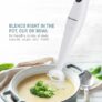 Elite Gourmet Electric Immersion Hand Blender Stick