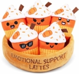 6-Pc Emotional Support Lattes by Relatable, Fall Plushies Stuffed Animal Toy