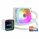 Enermax Aquafusion ADV 120 White ARGB AIO CPU Liquid Cooler -Infinity Mirror, 120mm Radiator for Intel LGA 1851, 1700, 1200, AMD Socket AM4, AM5, 5 Year Warranty