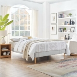 Eternity Soft Grey Upholstered Bed Frame, King Size