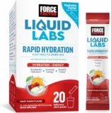 20-Stick Packs FORCE FACTOR Liquid Labs Energy Drink, Electrolytes Powder