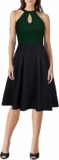 Women Patchwork Sleveless Cocktail Dress