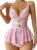 Women’s  Mini Babydoll Dress One Piece Teddy Bodysuit