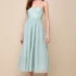 Women’s Thriving Darling Shiny Teal Blue Sleeveless Tiered Mini Dress