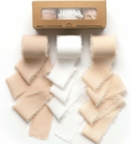 3-Rolls Chiffon Ribbons, 1 1/2 inch x 7Yd Chiffon