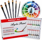 Canvas Painting Kit with 24 Acrylic Paints