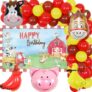 75-Pc Farm Animals Barn Balloon & Backdrop Kit
