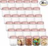 30 Pack 5 Ounce Clear Plastic Jars Containers with Rose Gold Lids