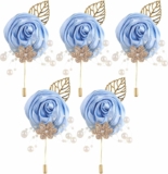 5-Pack Gold Leaf Faux Boutonniere