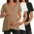 3-Pc Women’s Satin Silk Pajamas Sets w/ Robe