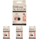 4-Pack Finishing Touch Flawless Nu Razor Replacement Blade, Rose Gold