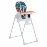 Fisher Price Tiny Bites Baby & Toddler Highchair – Rainbow Sherbert, One-Click Folding, 7 Adjustable Height Levels, 2 Recline Positions, Removable Dishwasher-Safe Tray