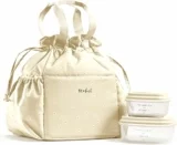 Fit & Fresh Cromwell Drawstring Lunch Bag Set with 2 Containers